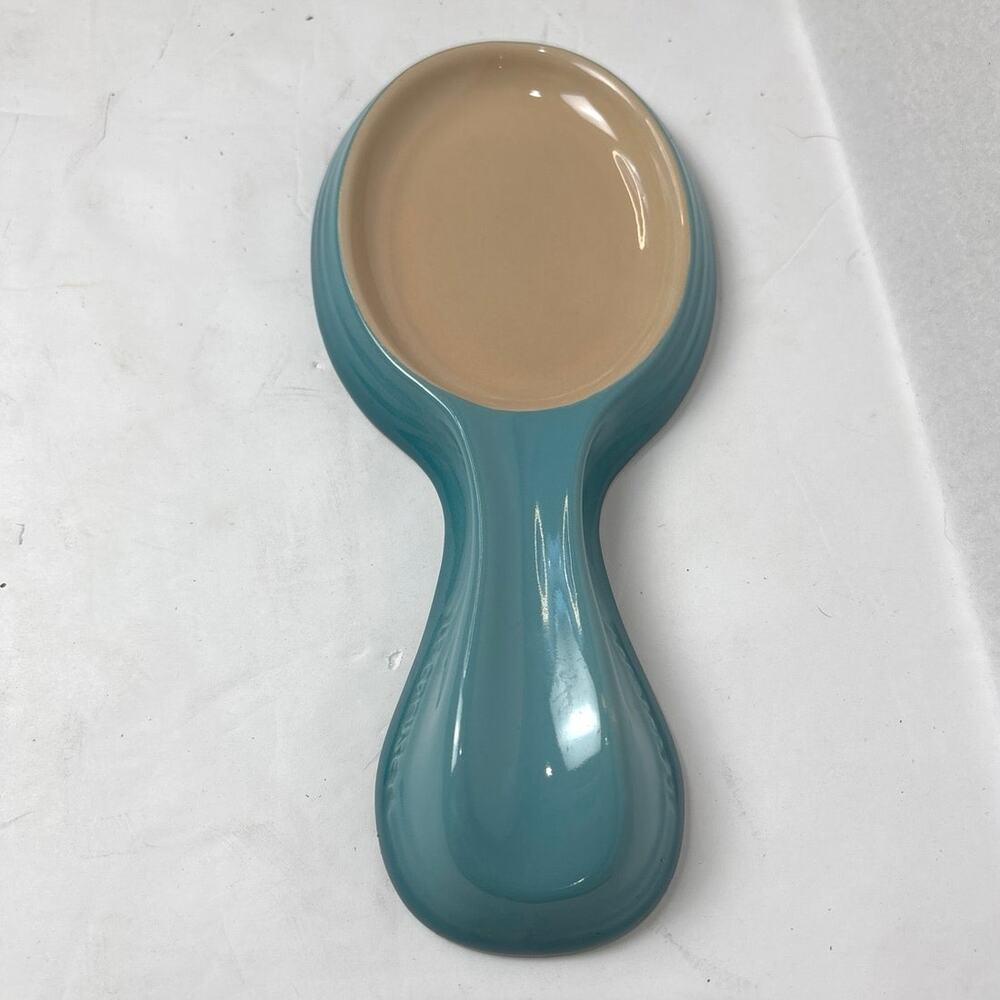 Le Creuset 10-inch Caribbean Blue Spoon Rest Large Spoon-Shaped